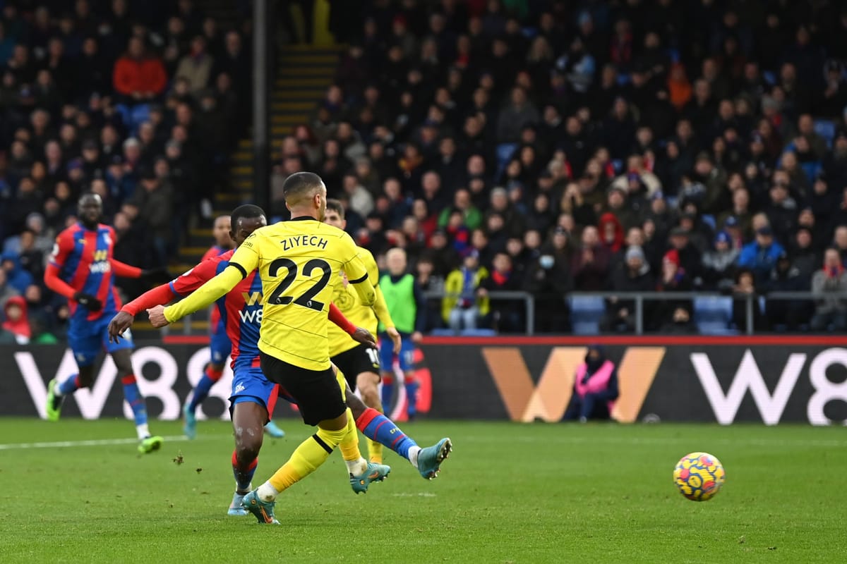 Crystal Palace 0-1 Chelsea; Hakim Ziyech's late winner steals three points for underwhelming Blues against The Eagles 