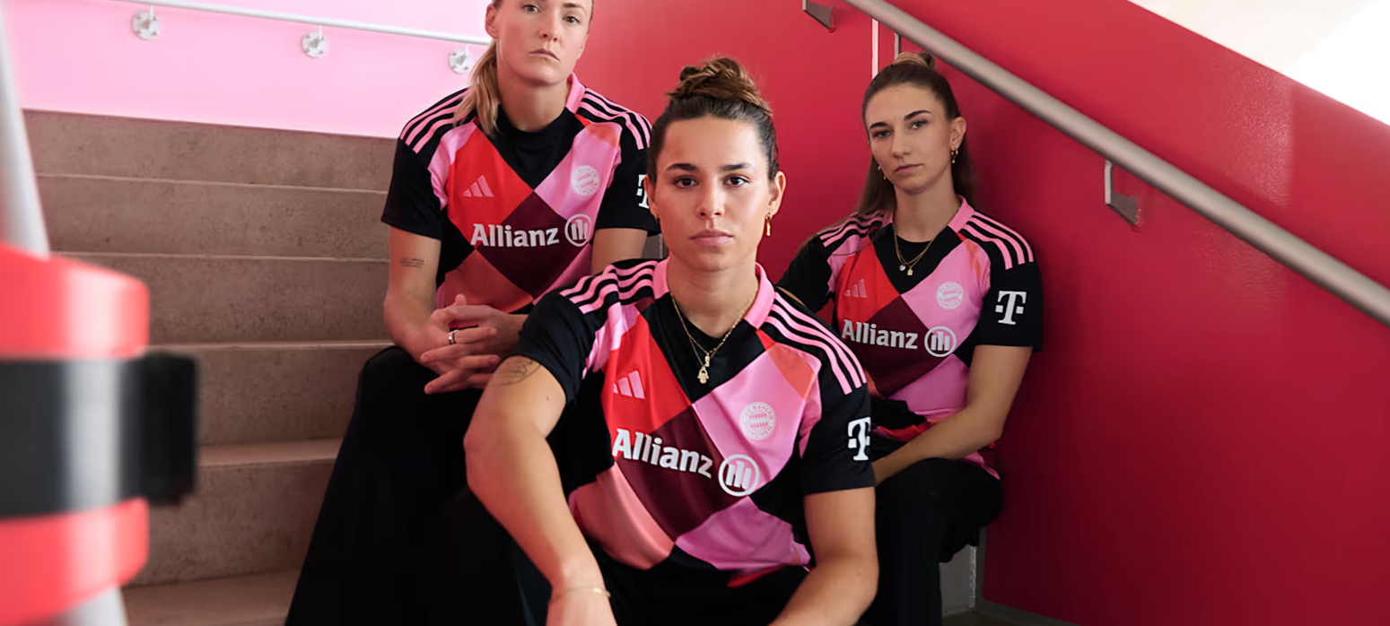 FC Bayern Women, adidas, and LeGer launch special edition jersey for breast cancer awareness.