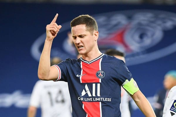 Ander Herrera captains PSG and looks disgusted