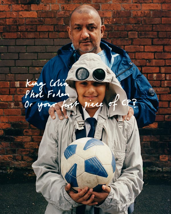 Father and Son in a CP company jacket